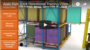Push-Back Pallet Rack Forklift Instruction Apex Warehouse Systems