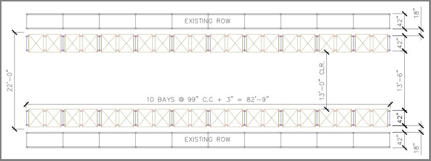 Selective Pallet Rack Layout Image